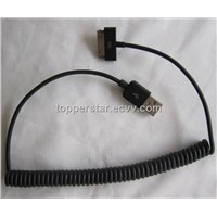 Coiled USB Cable for iPhone / iPod