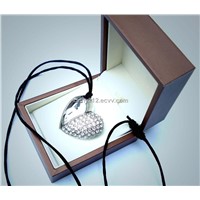 jewelry heart USB flash drive with diamond