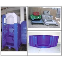 Plastic Portable Toilet, Made of PE