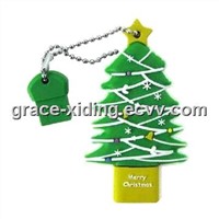 PVC Christmas Tree USB Flash Drive