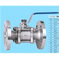 3PC Full Bore Stainless Steel Flanged End/Clamp End Ball Valve