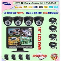 4ch LCD DVR, CCTV System kit, 500GB HDD HT-6004T
