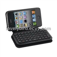 Bluetooth Keyboard with Leather Case for iPhone 4