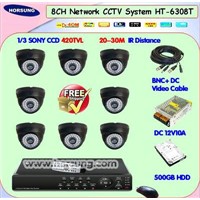 Complete 8ch CCTV System with Camera and DVR