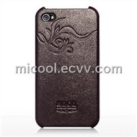 Earl Premium Genuine Leather Back Cover Case for iPhone 4