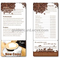 Earth-friendly Cafe Rack Cards
