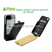 For iphone 4 battery charger leather case