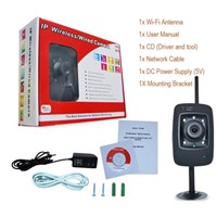 Foscam FI8909W Wireless/Wired Camera with 2-Way Audio, 3.6mm, Night Vision - Black