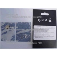 Genuine Most Stable Q-Sim Unlock Card for Apple iphone 4