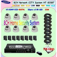 H.264 8CH CCTV Security Camera System/Security CCTV System Kit with 1/3"Sony CCD Camera
