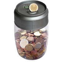 Hi-Tech Transparent Digital PVC Coin Saving Jar (HR-316)