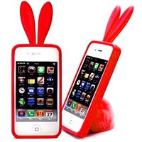 Lucky cute rabito cell phone case for iphone 4