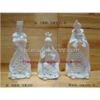 Porcelian Woven Nativity Figurines