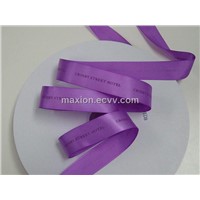Satin Ribbon with One-Color Screen Print