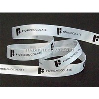 Satin Ribbon with One-Color Screen Print