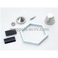 Special shape magnets sintered NdFeB Countersunk Ladder Ring Ball Arc Magnet