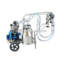 Trolley milking machine for double Cows