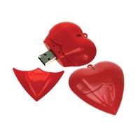 cuty plastic heart usb flash drive for gift 1gb-32gb