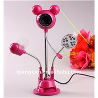 digital cmos webcam,with fan,lamp,multifunction pc camera