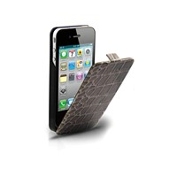 for Iphone4 External Rechargeable Battery Leather Case