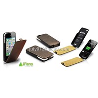 for iphone 4 external battery leather case