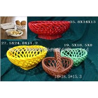 Hand Knitting Porcelain Fruit Basket