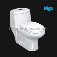 one piece toilet with S-trap,100/200/300mm rough-in  (NG1002)