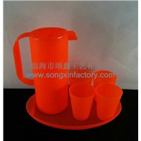 plastic pitcher with tumblers