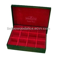 wooden tea box can be made by paulownia or pine wood