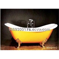classical cast iron enamel bathtub