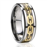 Summer Latest Gold-plated Unisex Tungsten Wedding Ring