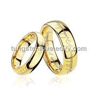 Tungsten Elvish Love Rings - A Pair
