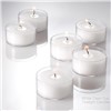Clearly Plastic Cup White Tea Light Candles
