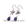Cottonwood Flowers Purple Zircon Earrings