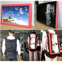 18.5 Inch Backpack Advertising Player with Cherry Red
