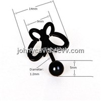316L Stainless Steel Balck Butterfly Style Fashion Navel Rings
