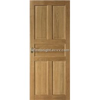 5-panel white oak solid panel door