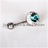 Body Jewelry Green Crystal Diamond Navel Rings