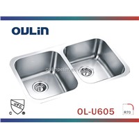 CUPC 304 High-End Undermount Butt-Welding Stainless Steel Kitchen Sink (OL-U605)