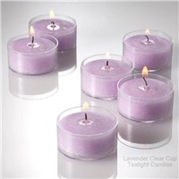 Color Scents Clear Cup Tea Light Candles