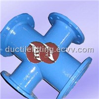 Ductile Iron Pipe Fitting with All-Flanged Cross