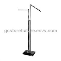 Garment Racks - GCGR-19 2- Way Clothes Stand with 1 Straight and 1 Slant Arm