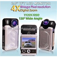 HD1080P CAR VIDEO RECORDER WITH 5 Mega Pixel &amp;amp;2.0 INCH LCD SCREEN