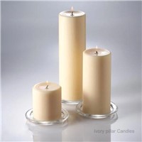Hand Poured Ivory Pillar Candles