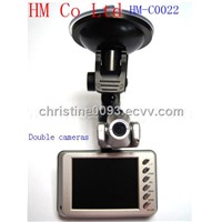 New products 720P 2 camers car drive recorder ,car camera recorder ,car dvrs ,in car cctv