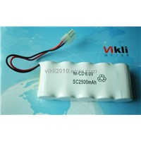 Ni-CD Rechargeable Battery Pack, SC2500mah*5 6V
