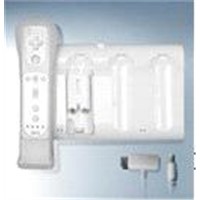 Non-Contact 4X Charging Board for Wii Remote with 2 induction battery packs &amp;amp; T Power Cord