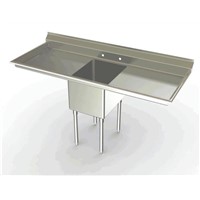 One Compartment Utility Sink with 2 Drainboards