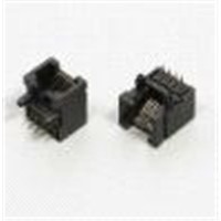 RJ45 Connector,1x1 Single Port,Right Angle,Dip