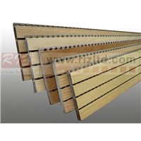 Soundproofing grooved wooden acoustic panel